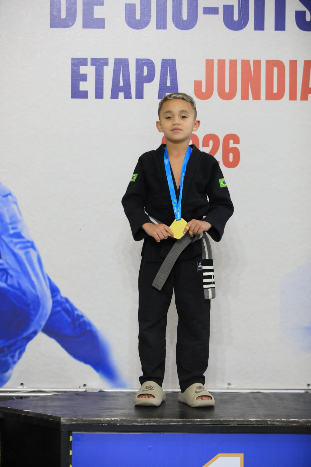 Pedrinho no lugar mais alto do pódio na etapa Jundiaí